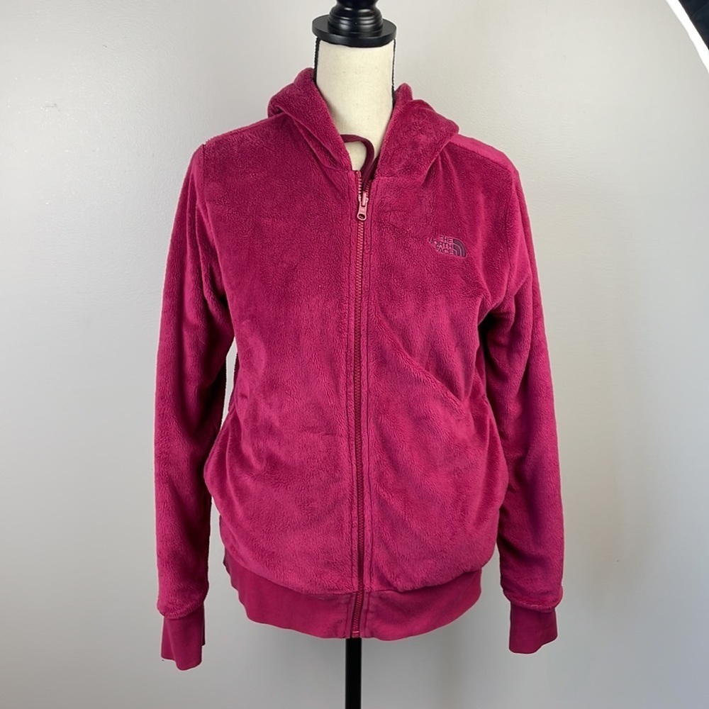 The North Face Women’s Reversible Jacket SZ M Pink Full Zip Hooded Warm - Picture 9 of 16